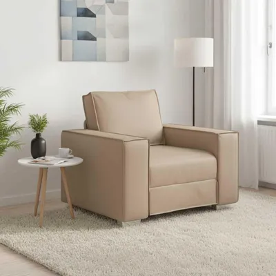 Zdjęcie produktu dla vidaXL Fotel Cappuccino 100 cm ze sztucznej skóry