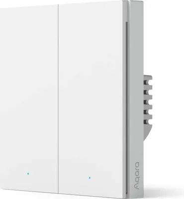 Produktbild von Aqara Smart Wall Switch H1 EU - Podwójny przełącznik z przewodem neutralnym, Zigbee 3.0, biały