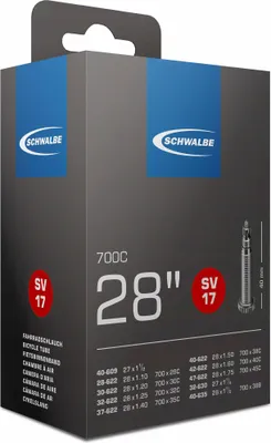 Zdjęcie produktu dla Schwalbe SV17, Zawór Presta, 27"/28", 28 - 47 mm, 4 cm, Czarny, 150 g