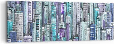 Produktbild von Bild auf Leinwand - Leinwandbild - Abstraktion modern - 90x30cm - Wand Bild - Wanddeko - Wandbilder - Leinwanddruck - Bilder - Kunstdruck - Wanddekoration - Leinwand bilder - Wandkunst - AB90x30-3857