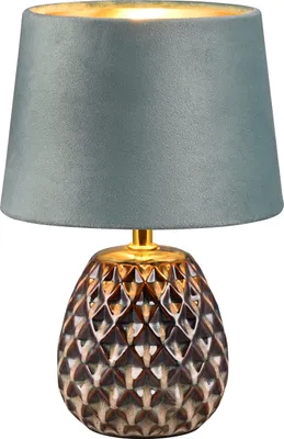 Immagine prodotto di Lampada da tavolo con paralume in velluto verde