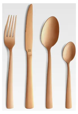 Produktbild von Besteckset PADINA | 16-teilig | Kupfer | Essbesteck
