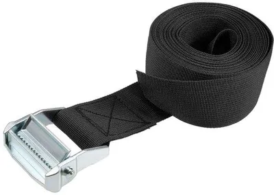 Produktbild von Polypropyleen Spanband mit Cam Buckle 5Mx50mm 500Kg Tragfähigkeit für Transportgut Schwarz