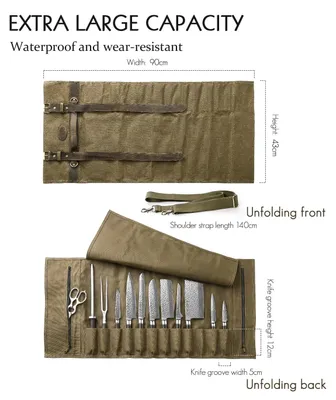 Imagen del producto de Cuchillo de cocina Messertas Koksmes, de color verde claro, con compartimentos, para cuchillos de cocina