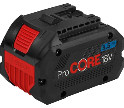 Zdjęcie produktu dla Bosch ProCORE18V 5.5Ah Professional, Bateria, Litowo-jonowa (Li-Ion), 5,5 Ah, 18 V, Bosch, Czarny, Czerwony