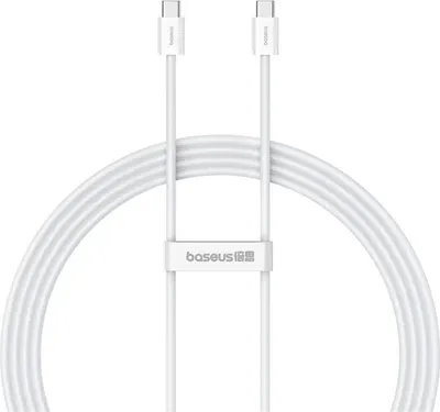 Produktbild von Baseus Superior USB C auf USB C Datenkabel 2 m 30 W Weiß