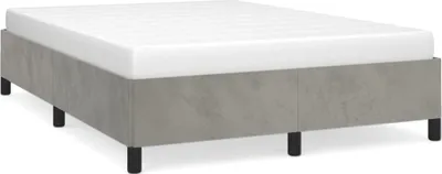 Obrázok produktu pre vidaXL Rám postele bez matraca svetlosivý 140x190 cm zamat