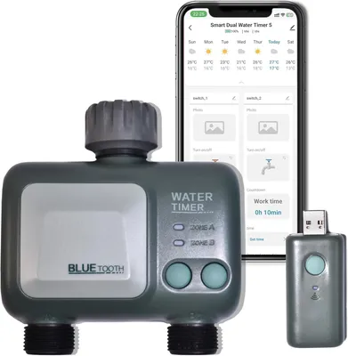 Immagine prodotto di Centralina di irrigazione automatica con hub Wi-Fi, 2 uscite e controllo tramite app