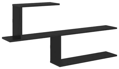 Zdjęcie produktu dla Półka ścienna vidaXL, imitacja czarnego dębu, 122 x 18 x 60 cm, płyta wiórowa