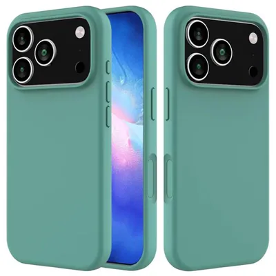 Productafbeelding van MobyDefend Hoesje - Geschikt voor iPhone 17 Pro - Matte Siliconen Backcover - Groen