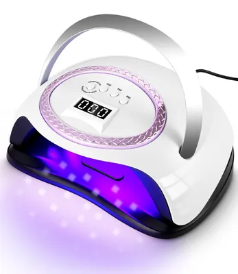 Produktbild von UV LED Lampe für Nägel, 288W Nageltrockner Professionelle Schnell Trocknen Nagellampe mit 66 LEDs 4 Timer LCD Display tragbarer Handgriff