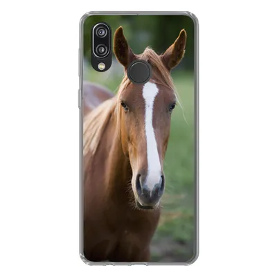 Produktbild von MuchoWow® Handyhülle Schutzhülle Hülle für Huawei P20 Lite (2020) Pferd - Natur - Porträt Silikon Softcase Handy Hülle - Kartenhalter