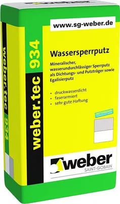 Produktbild von weber.tec 934 Wassersperrputz, 25 kg