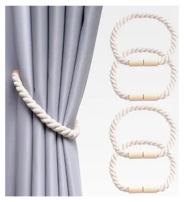 Produktbild von 4 Stück Magnetische Vorhangraffhalter für Gardinen und Dekoration