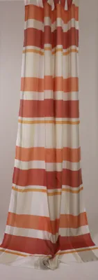 Produktbild von Schlaufenschal Ramera  Vorhang blickdicht weiß- rot- orange 140 x 245 (BxH) cm