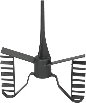 A black beater attachment for a kitchen appliance, likely a food processor or mixer.