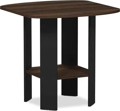 Produktbild von Famanu Beistelltisch Kompakt Walnuss/Schwarz - 50,8 x 50,8 x 49,8 cm