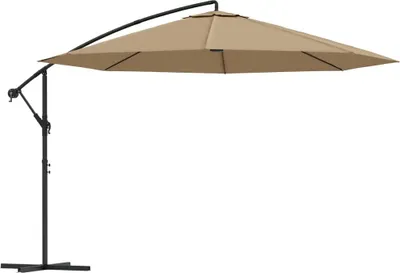 Obrázok produktu pre vidaXL Svetelný dáždnik s hliníkovou tyčou 350 cm Taupe