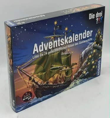 Produktbild von Kosmos 63147 Adventskalender Die drei ??? Löse die 24 geheimnisvollen Rätsel des Geisterschiffs 2010