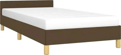 Produktbild von vidaXL Bettgestell ohne Matratze Dunkelbraun 100x200 cm Stoff
