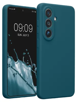 Produktbild von kwmobile Silikon Case für Samsung Galaxy S26 Hülle - Soft gummierte Handyhülle, Schutzhülle Cover in Petrol matt