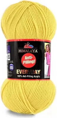 Produktbild von Himalaya Everyday Wolle - 100% Anti-Pilling Acryl, Gelb, 250m/100g, Ideal für Pullover