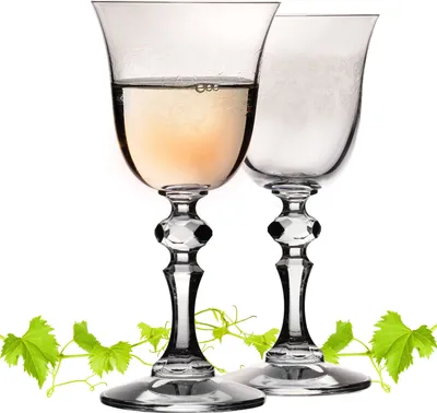 Produktbild von IMPERIAL Stilvolle Weißweingläser mit Ornament Verzierung 150ml "Vintage" Set 2-Teilig Weingläser aus Crystalline Glas