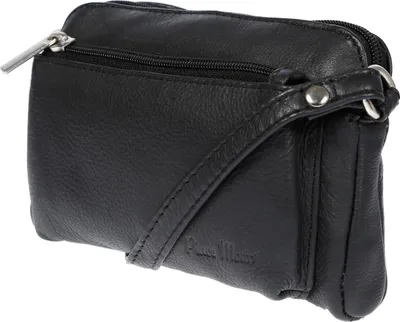 Produktbild von Kleine echt Leder Damen Umhängetasche Schultertasche Tasche Handtasche Schwarz