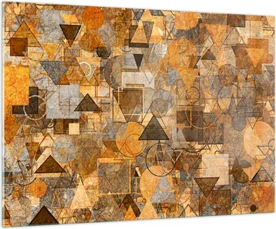 Produktbild von Bilder auf glas - Abstraktion modern - 100x70cm - Glasbilder - Wandbilder - Kunstdruck - zum Aufhängen bereit - Wanddekoration aus Glas - Glas Bilder - Wandbild auf Glas - Einteilig - GAA100x70-4021