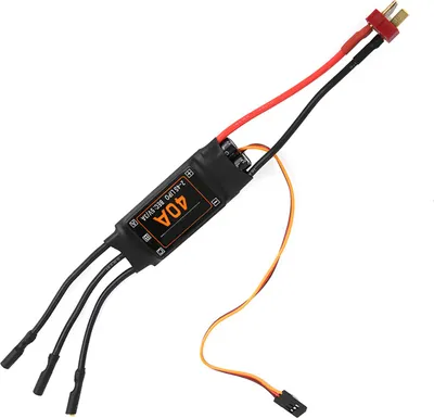 Image de 40A Contrôleur de vitesse sans balais ESC -RC -Hélicoptère de drone FPV Pièces Accessoiresnoir