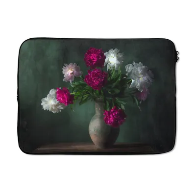 Produktbild von MuchoWow® Laptop Hülle 14 ZollBlumenstrauß - Aquarell - Stilleben Laptoptasche - Laptoptasche - Stoßsicher - Schutzhaube
