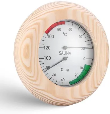 Produktbild von Saunathermometer Hygrometer Holz, 2-in-1-Thermometer und Hygrometer