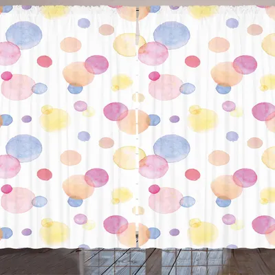 Immagine prodotto di Tenda ARANDE Pastello, acquerello, texture fluida, stile acquerello a pois, colori romantici e vivaci, 280 x 175 cm, multicolore