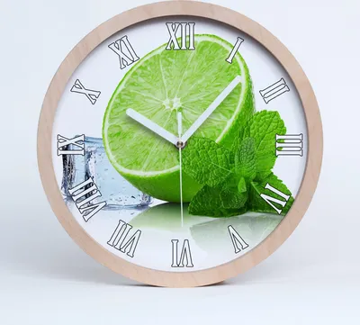 Produktbild von Holzuhr 25fi cm wanduhr - weiße Spitzen - Kalk Eis