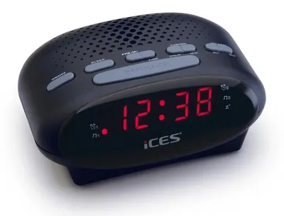 Immagine prodotto di Radio sveglia con 2 sveglie, radio FM e funzione snooze