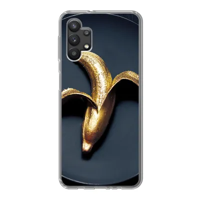 Produktbild von MuchoWow® Handyhülle Schutzhülle Hülle für Samsung Galaxy A32 5G Goldene Banane auf dunklem Hintergrund Silikon Softcase Handy Hülle - Softcase