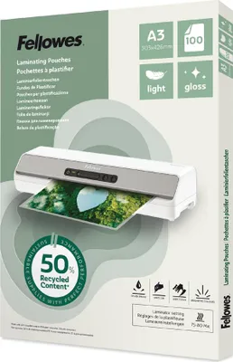 Immagine prodotto di Fellowes 100142988 Fellowes Laminierfolie A3 Light Gloss 100er Pack