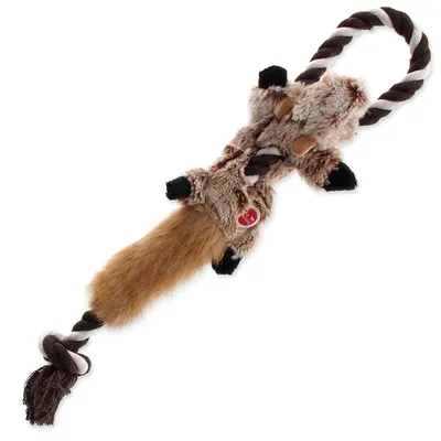 Image de Jouet DOG FANTASY Skinneeez avec corde renard 35 cm 1 pc