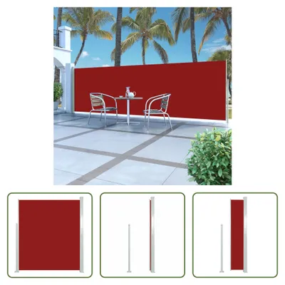 Produktbild von The Living Store Ausziehbare Seitenmarkise 160x500 cm Rot
