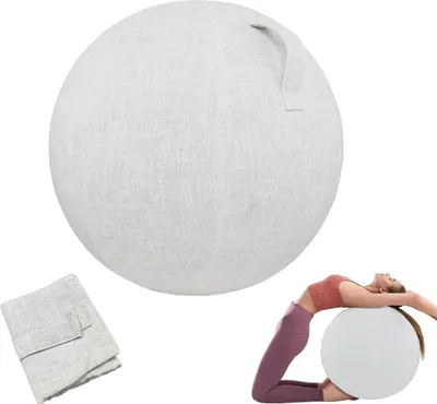 Produktbild von Yogaball Schutzhülle 65 cm - Faltbar und Stoffbezug für Fitnessball, Pilates und Balanceball