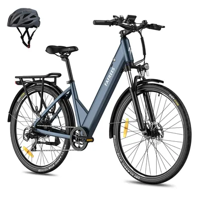 Produktbild von E-Bike 27,5 Zoll Rostfreie Aluminiumlegierung 36 V 15 Ah 540 Wh bis zu 90 - 110 km, Wasserdicht IP54, City Elektrofahrrad mit 7 Gang und App, Blau
