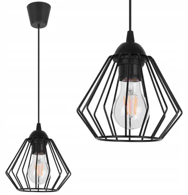 Produktbild von Diamant Pendelleuchte Loft Retro – Hängelampe Deckenlampe im Edison Design