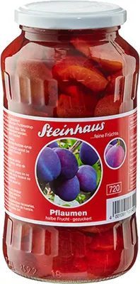 Obrázek produktu pro Steinhaus švestky polovina ovoce cukr jemné ovoce 720ml
