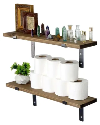 Produktbild von Canzano - Regal, 60x14x16h cm, Naturbraun, 2 Ebenen