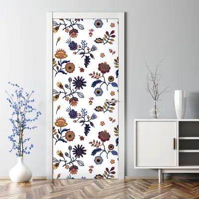 Produktbild von Dekorative Aufkleber selbstklebend Klebefolie Türaufkleber Türposter Blumige Abstraktion 77 x 200 cm