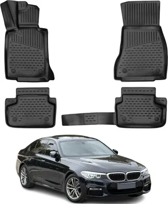 Produktbild von 2017-2024 BMW 5er Limo Touring G30 G31 Matter Fußmatten TPE Schwarz 4 tlg
