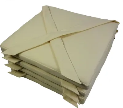 Produktbild von Set 4 x Stuhlkissen/Sitzkissen Marina Eckig mit Schleife 40 x 40 cm Dicke 5 cm, Fb. Natur