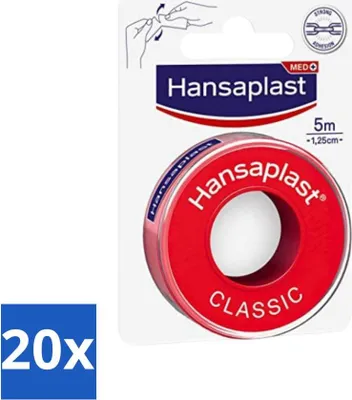 Produktbild von Hansaplast Classic Heftpflaster – Wundpflaster – Wundversorgung – 5 m x 1,25 cm - Vorteilspack - 20 Stücke