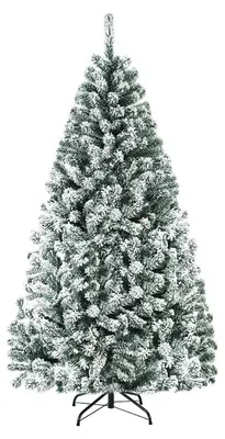 Image de Sapin de Noël artificiel - 180 cm - Aiguilles en PVC - Support métallique - Vert