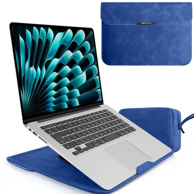 Produktbild von Laptop-Schutzhülle mit Standfunktion für 15-16 Zoll Laptops, in Blau